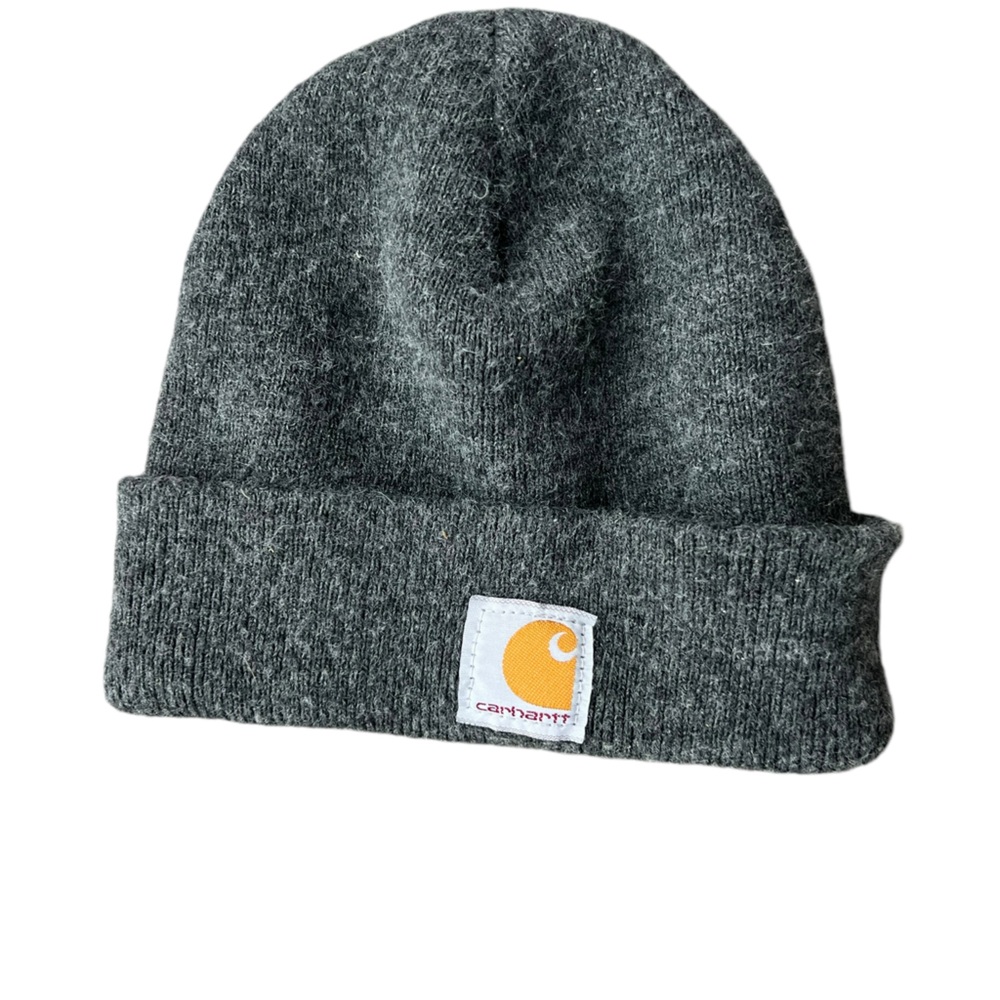 Carhartt youth gray cuffed beanie warm winter snow hat gender neutral
